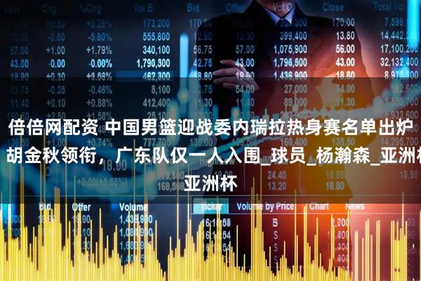 倍倍网配资 中国男篮迎战委内瑞拉热身赛名单出炉，胡金秋领衔，广东队仅一人入围_球员_杨瀚森_亚洲杯